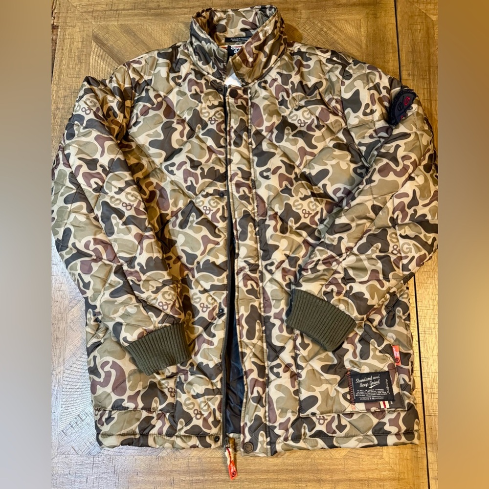 Standard & Grind Camouflage Quilted Jacket Y2K Size Large NWT!